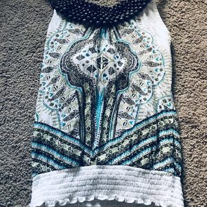 NO BOUNDARIES Beaded Halter Top